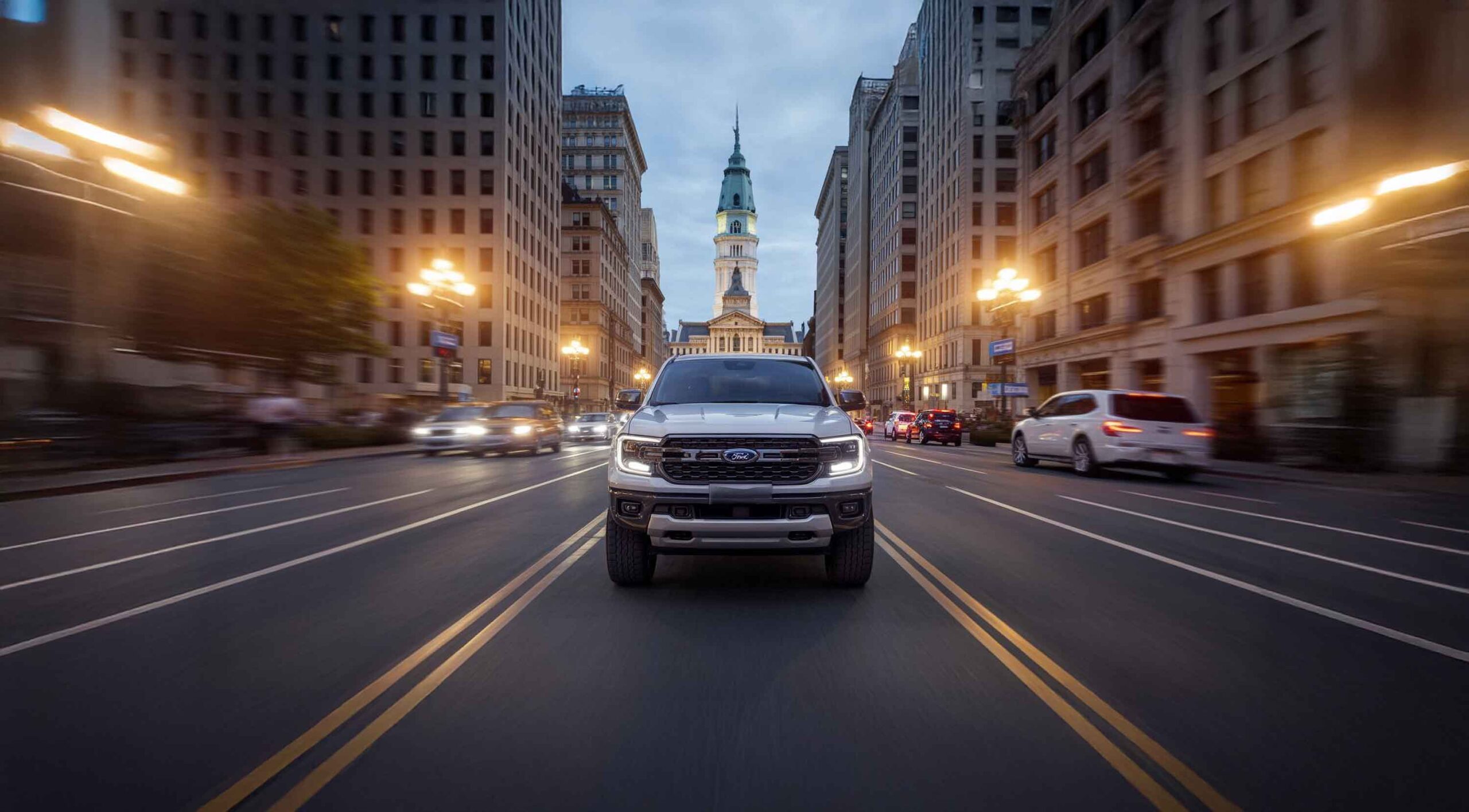Ford Ranger driving through city – Ford Body Shop – Craigs Collision Ford Ranger driving through city - Ford Body Shop - Craigs Collision